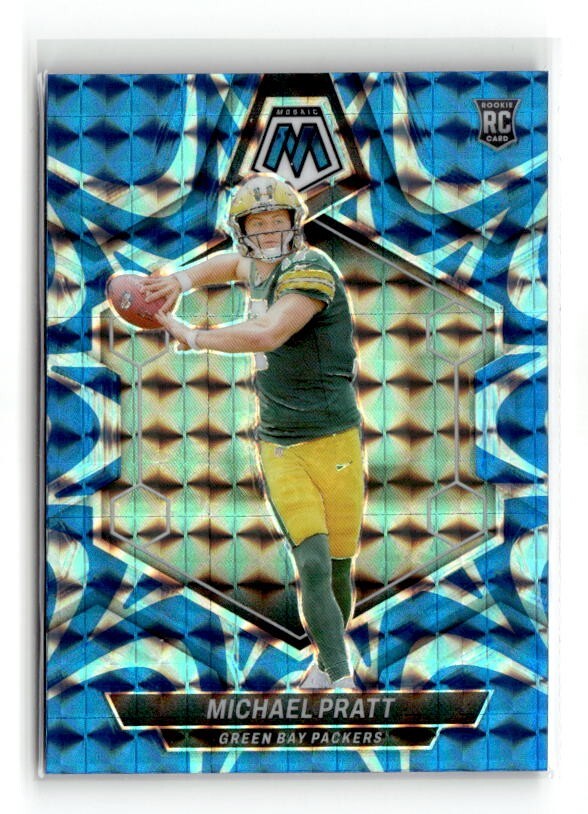2024 Panini Mosaic - Rookies Reactive Blue Prizm #400 Michael Pratt (RC)