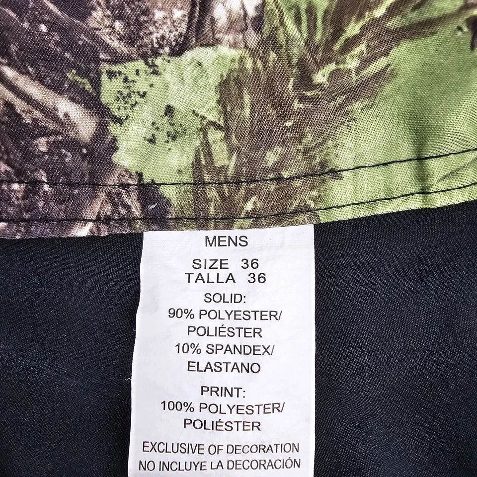 Realtree Board Shorts Traje de Baño Para Hombre Grande 36 Negro Verde Camuflaje Cordón Foto 3 de 4