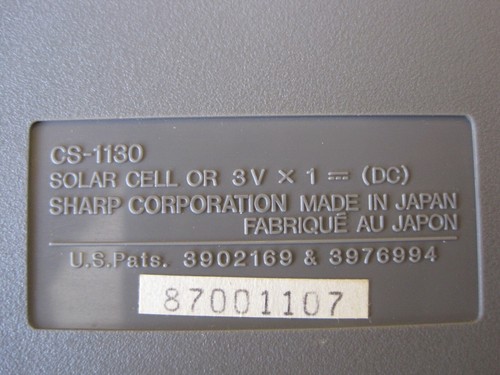 Vintage Sharp Corporation Calculator Compet CS-1130 Japan. - Picture 9 of 11