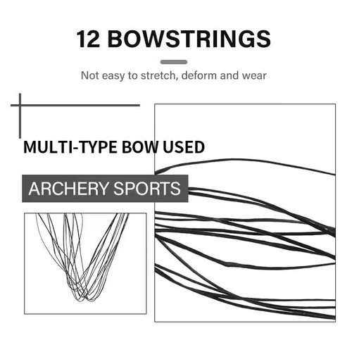 12/14/16 Strands Flemish Twist Bowstring 48- 70" Recurve Bow Traditional Longbow - Picture 4 of 7