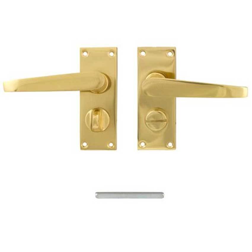 TSS Victorian Straight Lever Privacy Brass (TSSVICLPRIVB)