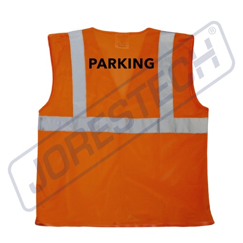 Chaleco de seguridad estacionamiento bolsillos impresos clase 2 reflectante alto vis JORESTECH - Imagen 9 de 10