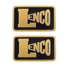 Lenco Logo Badge for Turntable Base Plinth 50mm 1.97" X30mm 1.18" GOLD