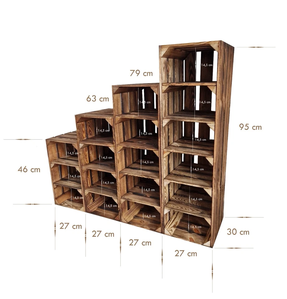 Wooden Shoe Rack, Rustic and Vintage Wooden Crate Tall Shoe Rack, Shoe Storage - Image 3 of 4