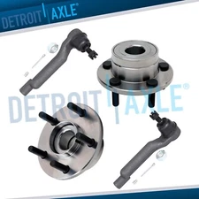 4pc Front Wheel Bearing Hub w/o ABS Tie Rod for 1989-1990 Thunderbird Cougar