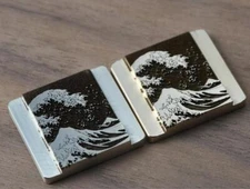 Metal Brass Camera Hot Shoe Cover Kanagawa For Canon Nikon Fujifilm Sony Leica