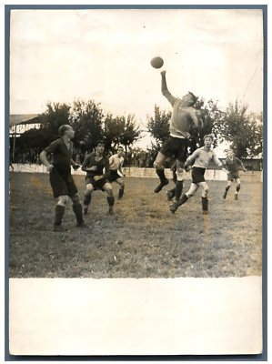Rugby, Jean Gachassin (actuel Président de la FFT) Vintage silver PrintLe XV d