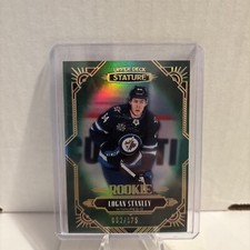 2020-21 STATURE HOCKEY #133 GREEN VARIATION ROOKIE 052/175 LOGAN STANLEY