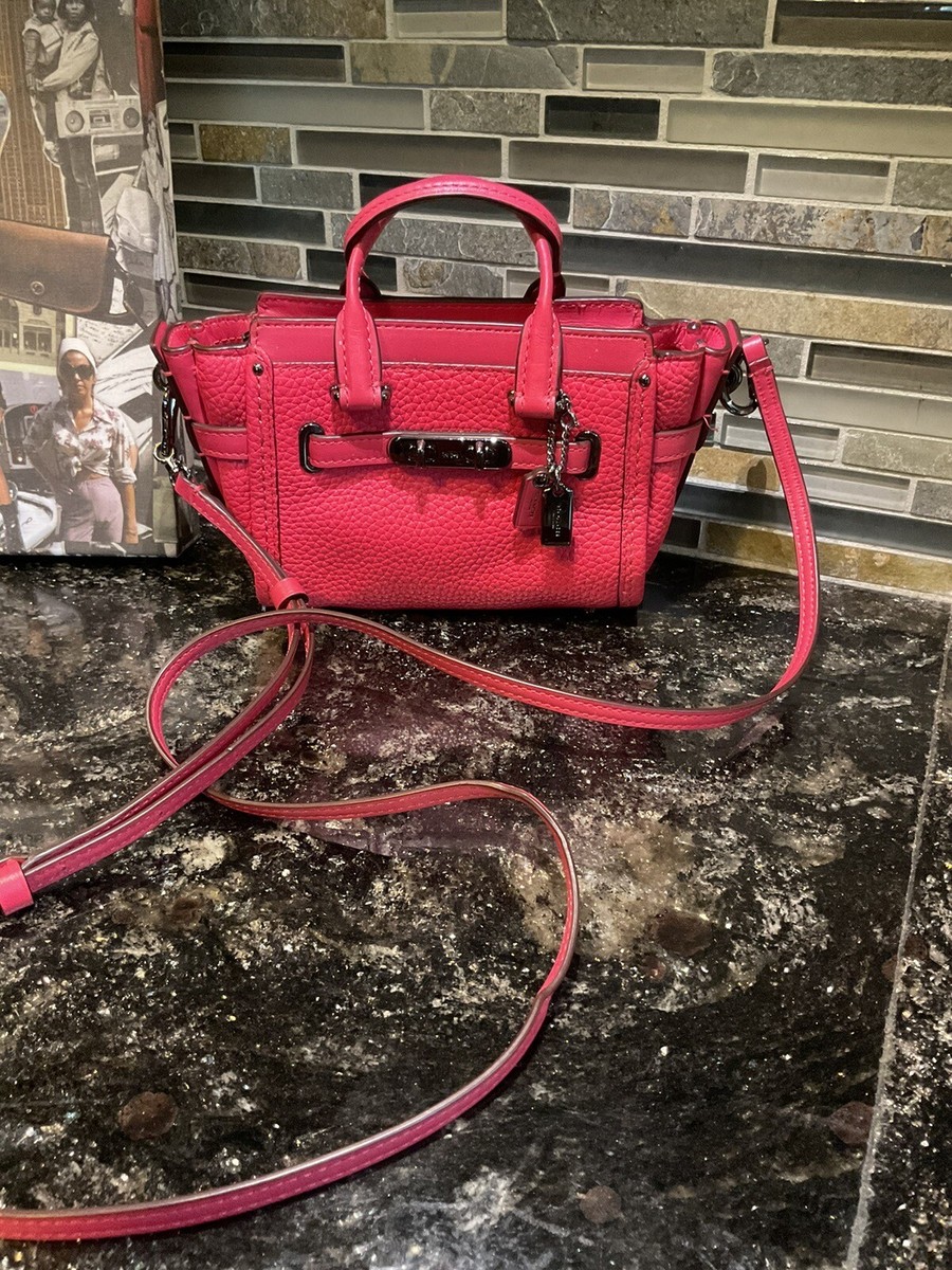 Coach Swagger 15 Carryall Handbag Crossbody Bag Pebble Leather Hot