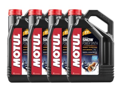 Motul Snowpower 16 Liters Synth PreMix Oil Injection 2 Stroke Motor Oil 4 x 4L
