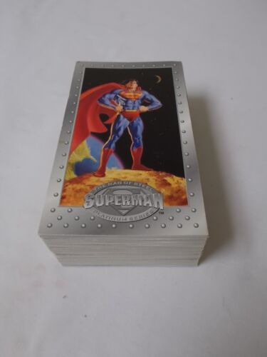 Skybox 1994 Superman The Man of Steel Platinum Series base card set 1-90 (c3) - Zdjęcie 1 z 14