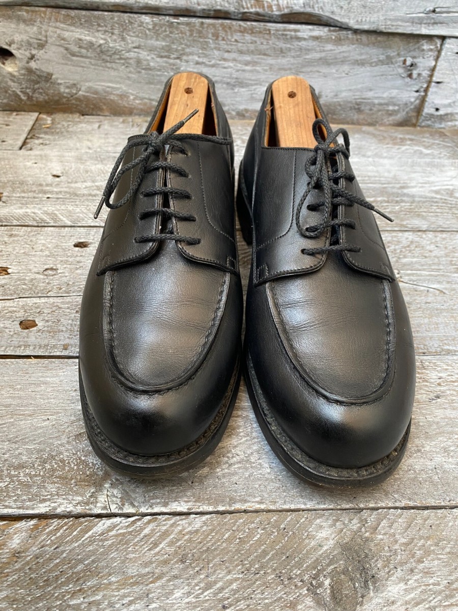 靴 WESTON VINTAGE GOLF #641 7/C BLACK J.M. Weston 641 Soft Calfskin Golf Derby- Black - All Blues Co