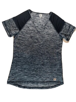 Anne Klein Sport Shirt SMALL Short Sleeve NAVY BLUE Logo