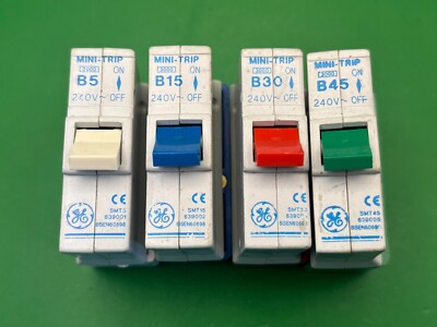 GE Mini Auslöse Stecker Sicherung Ersatz MCB B5 SMT5 B15 SMT15 B30 SMT30 B45 SMT45