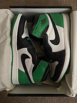 Nike Air Jordan Retro 1 High Lucky Green Sneakers Men's 13 US Ball