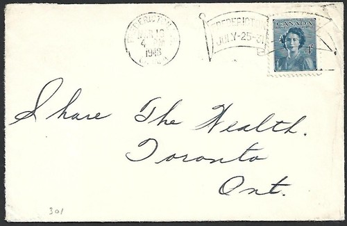 (BL) Canada 1948 4c FREDERICTON Cover - 第 1/2 張圖片
