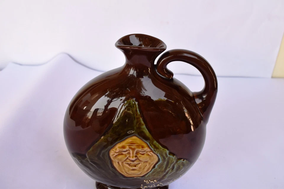 Antigua jarra de whisky Royal Doulton Kingsware Dewars The Jovial Monk frasco de cerámica Foto 3 de 4