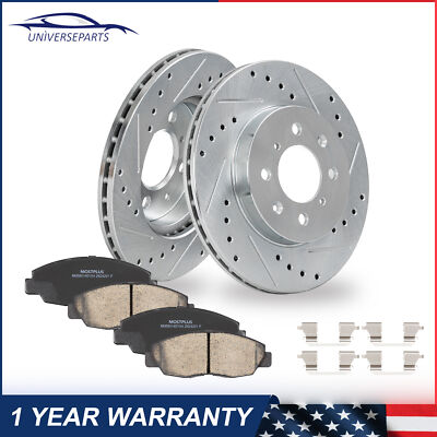 Front Disc Rotors Brake Pads 3295 For 99-05 Honda Civic Acura EL 10-14 Insight
