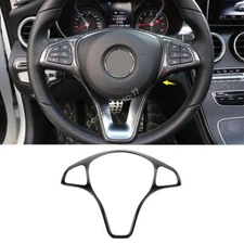For Benz GLC 250 300 2016-2018 2019 Carbon Fiber Steering Wheel Control Cover 1x