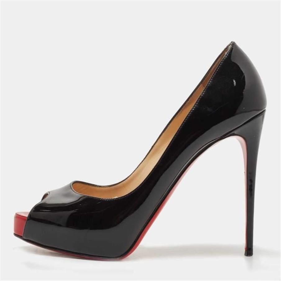 ルブタン　ピンヒールVery Prive 120 Peep-Toeヌード Christian Louboutin | New Very Prive 120 patent nude pump