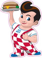 Bobs Big Boy Burger Logo Vinyl Bumper Sticker Window Decal Multiple Sizes
