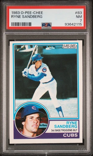 1983 OPC O-Pee-Chee RYNE SANDBERG Rookie RC #83 PSA 7 NM Chicago Cubs MLB HOF