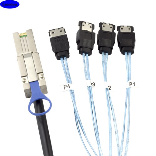 MINI SAS SFF-8088 26P to 4X E-SATA 7P Female Server Hard Drive Connection Cable - Picture 2 of 7