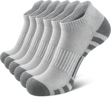 Athletic Running Ankle Cotton Socks, Low Cut Cushioned Performance Anti-Blister