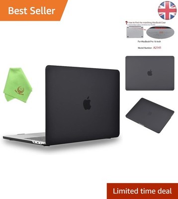 MacBook Pro 16'' Hülle mit Mikrofasertuch - Schwarze Hartschale für A2141 Nutzer