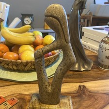 Marble Statue On Marble Plinth 11ins Tall. Some Scratches But Polished Off