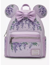 Loungefly Disney Minnie Mouse Wisteria Ears Floral Scented Mini Backpack - New