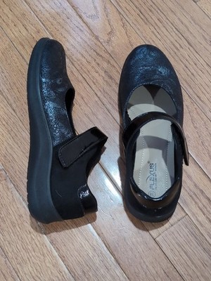 New Flexus Italian Comfort Spring Step 38 7.5 US black Rangeley Mary Jane
