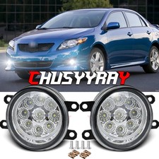 Fit Toyota Corolla 2009-2013 Led Front Bumper Fog Lights Lamp Wclear Lens Fit Toyota Corolla 2009-2013 Led Front Bumper Fog Lights Lamp Wclear Lens