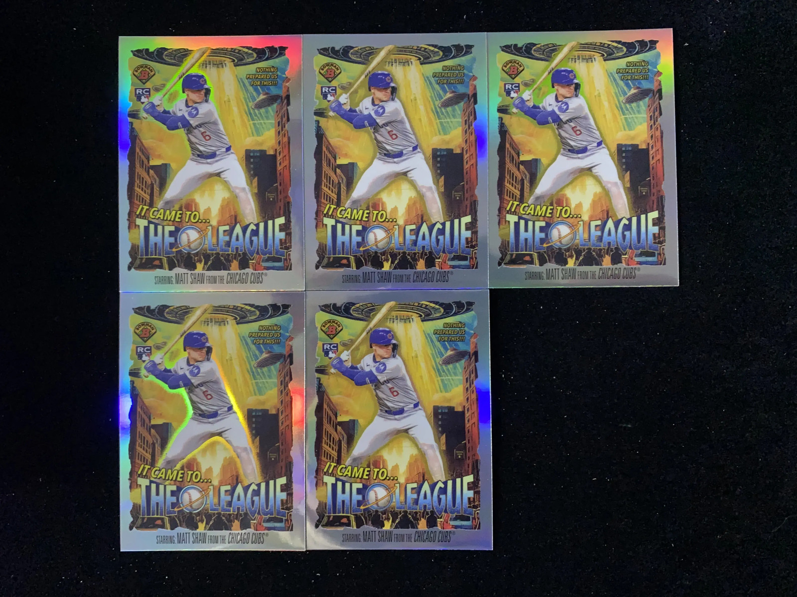 2025 Topps Bowman Chrome It Came To The League Matt Shaw RC Rookie Lot 5 OC19