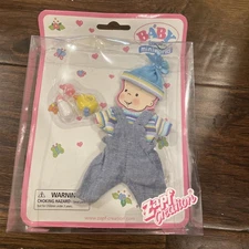 Retired Zapf Creations Baby Born Mini World outfit Overalls Bent Box