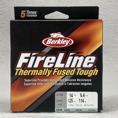 Berkley Fireline Thermally Fused Tough 125 Yard Crystal Color 14LB Test Braided