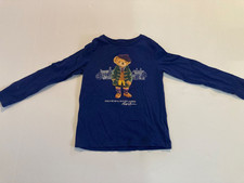 Kids Polo Ralph Lauren Long Sleeved T-Shirt featuring the Polo Bear Size 4