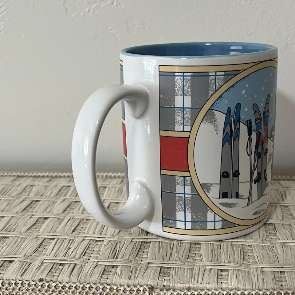 Taza de café de esquí Mugs de Ganz, cielos coloridos en la nieve, diseño de 10 oz por Papel Foto 4 de 4
