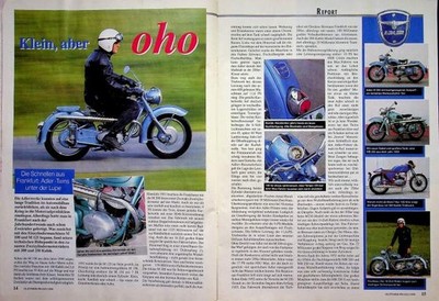 Oldtimer Praxis 10/1998 Adler M + MB 250 Technikanalyse - ein interessanter Beri
