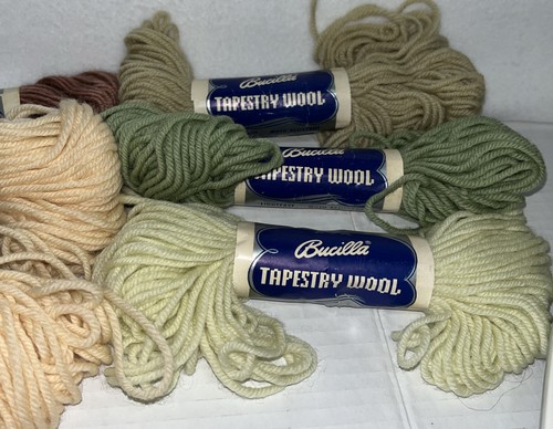 NOS 6 Vtg Skeins Bucilla Tapestry Wool 100% pure Virgin Wool 40 Yds Per Skein - Picture 3 of 7
