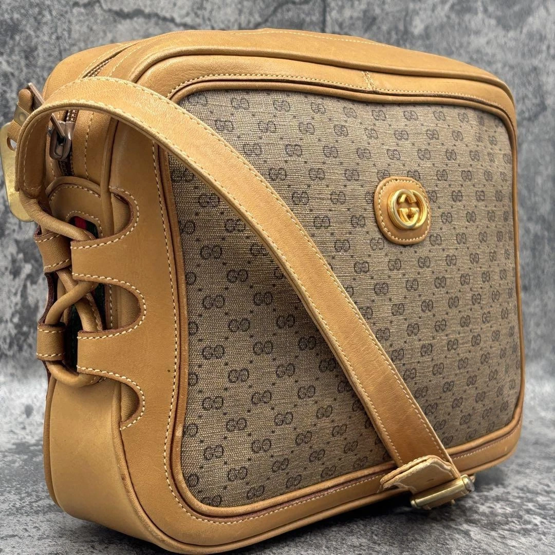 Sac à bandoulière Extreme GUCCI Sherry Line GG cuir beige #PGCVZE