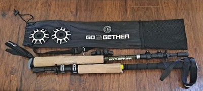 Set of Go 2 Gether Aluminum Collapsible Trekking Poles 115-135CM 43.5'' Yellow 
