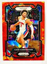 2023-24 Panini Prizm Cade Cunningham ORANGE Cracked Ice Prizm Card #11 Pistons!