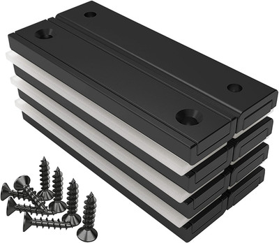 Magnetpro 8 Stück Rechteckmagnete 30 KG Kraft 60 X 13,5 X 5 Mm Schwarze Epoxidbe