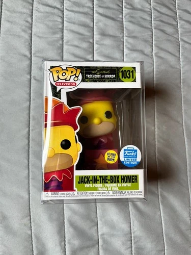 Funko Pop The Simpsons Homer Jack In The Box Funko Shop GITD #1031 W Protector