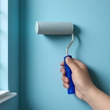 Small Paint Roller Set 10cm Foam Rollers Tray Handle for Cabinet&Door Renovation