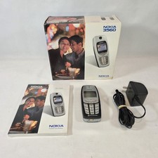 Nokia 3560 Digital Cell Phone w/ Charger, Manual,  Box - 2003