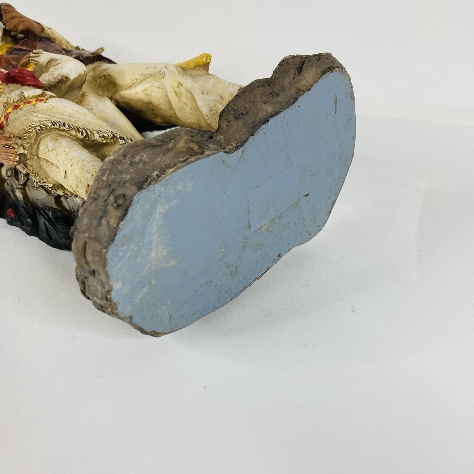 Indian Chief w/ Grandson Passing Knowledge Native American Unknown Origin 15”