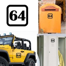 Sticker Vinyl Number 64 Version v1sq