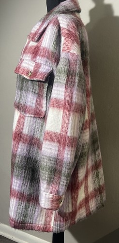 Spoon Jeans Jacket Size 1X Plus Size Plaid Faux Fur Shacked - Picture 3 of 10